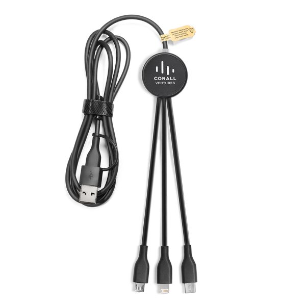 Avio - GRS Certified Recycled 6-in-1 Illuminating 4 ft. USB Charging Cable
