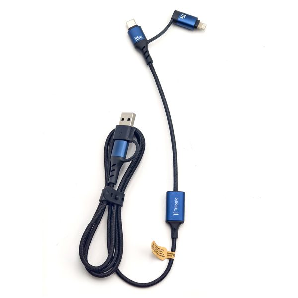 65W 4-in-1 Charging Cable with Data Transfer - XL